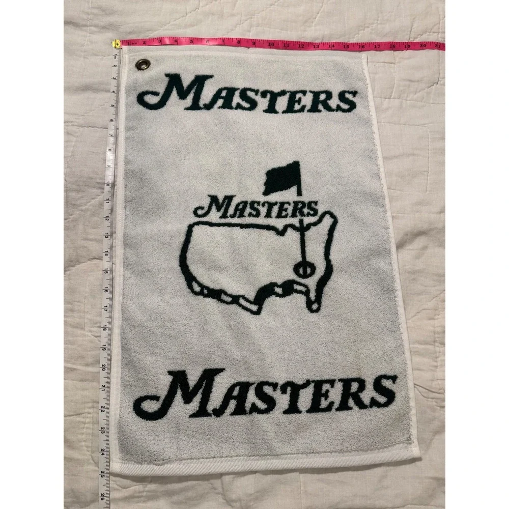 Masters Tournament Golf Caddy Towel Augusta National Green White Made in USA